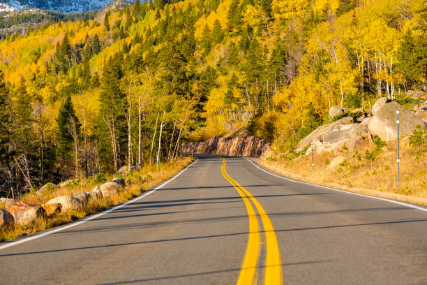 istock Highway at autumn in Colorado, USA. 956951546