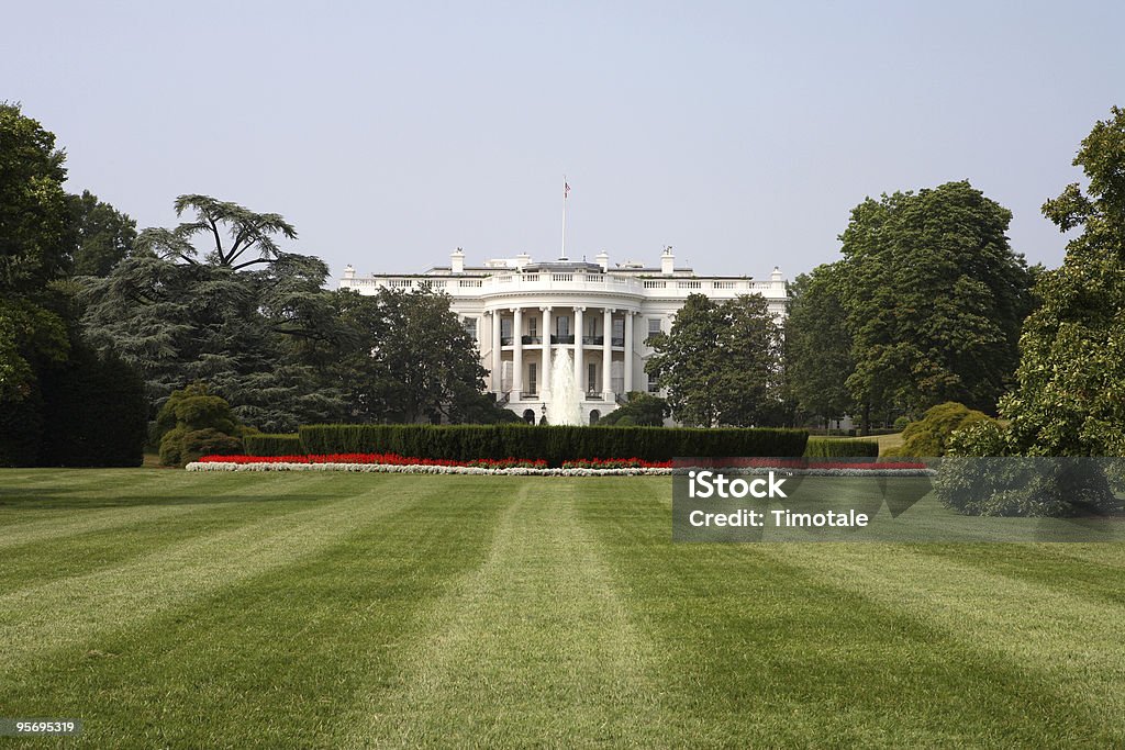 Das White House - Lizenzfrei Aufnahme von unten Stock-Foto