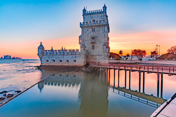 istock Belem Tower in Lisbon at sunset, Portugal 956954092