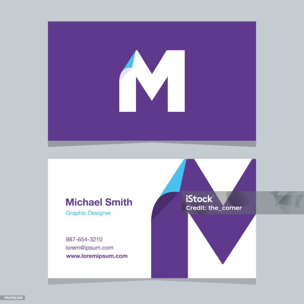 Logo alphabet letter "M", with business card template. Logo alphabet letter "M", with business card template. Vector graphic design elements for company logo. Letter M stock vector