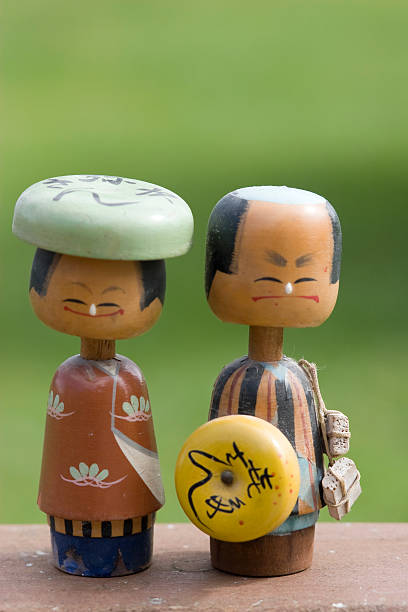 antique couple of  asian dolls  antique chinese dolls pictures stock pictures, royalty-free photos & images