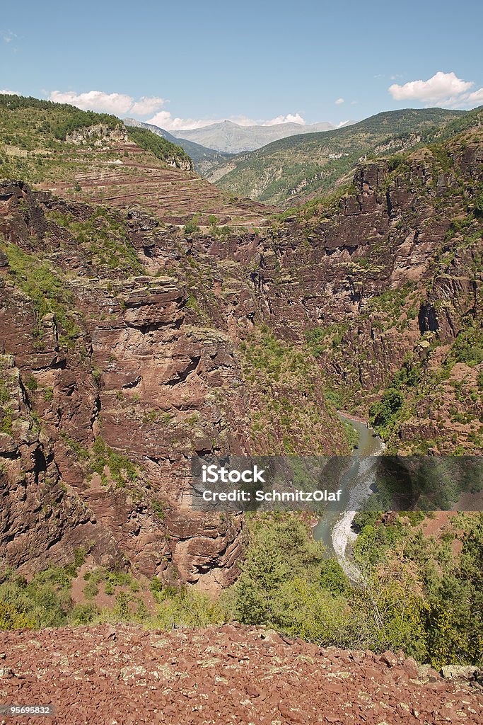 O red desfiladeiros de Daluis na França - Foto de stock de Alpes europeus royalty-free