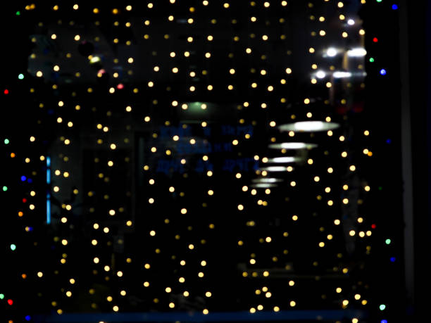 istock light blur background with bokeh, Abstract circular bokeh background of Christmas 956963790