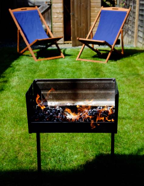 istock Flaming barbecue in a garden 956967752