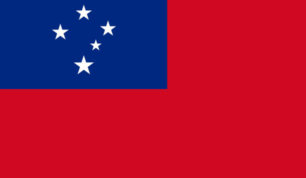 samoa-flagge - samoa stock-grafiken, -clipart, -cartoons und -symbole