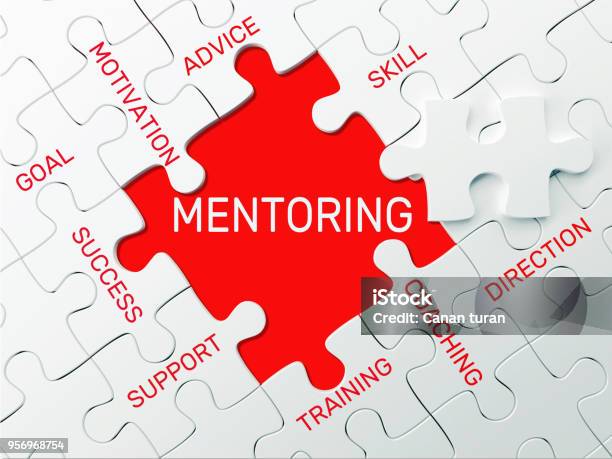 Mentoring Puzzle Concept Stock Photo - Download Image Now - Mentorship, Advice, Coach