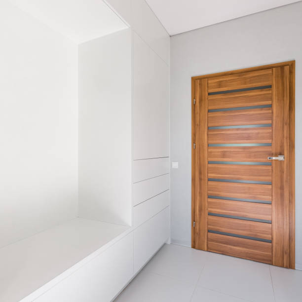 istock Home with wooden internal door 956977962