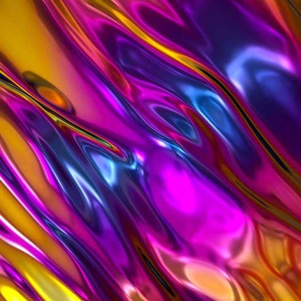 istock 3d render, abstract background, holographic foil, iridescent multicolor texture, liquid petrol surface, ripples, metallic reflection, esoteric aura. For creative projects: cover, fashion, web 956981822
