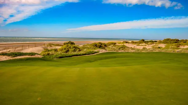 View of the Jack Nicklas designed desert Peninsula Golf Course near Puerto Penasco, Mexico