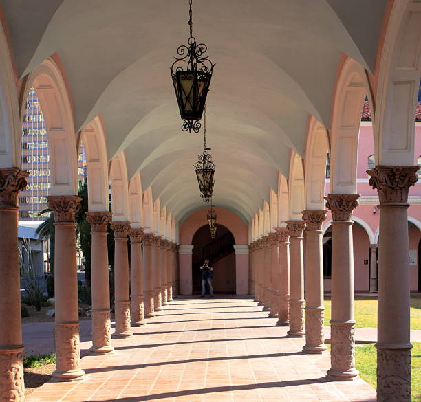 Columns in Padua, ancient palace.