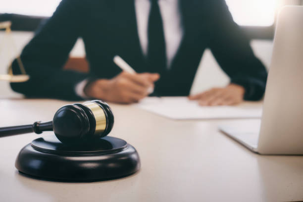 istock Lawyer or judge work in the office. 957026942