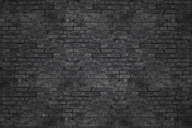 istock Vintage Black wash brick wall texture for design. Panoramic background for your text or image 957031846