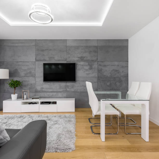istock Table and chairs in living room 957034614