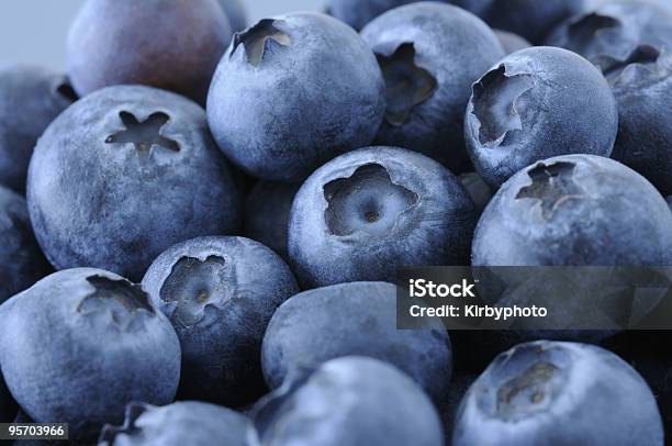 Blueberries Closeup Stock Photo - Download Image Now - Backgrounds, Berry Fruit, Blue