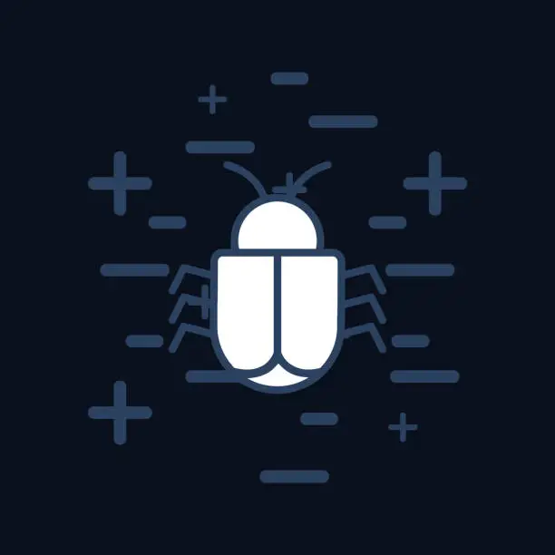 Vector illustration of bug icon image