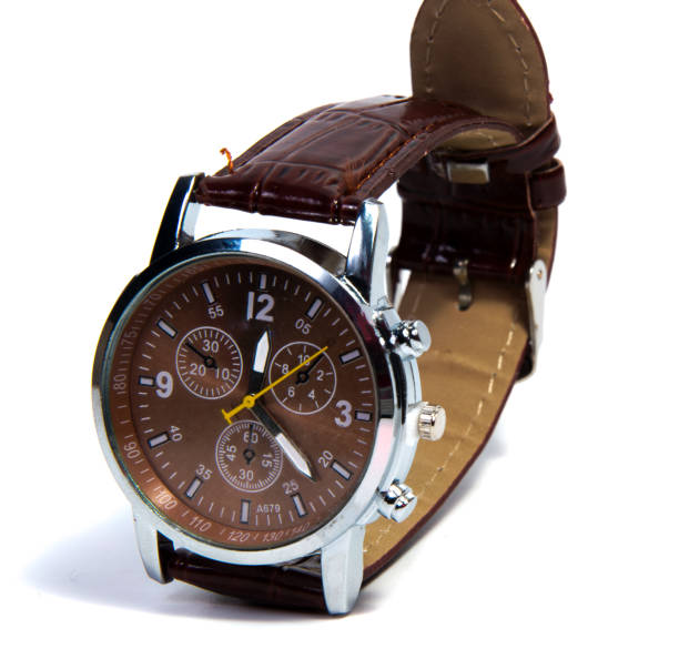 istock Smart  brown digital wristwatch isolated on a white background. 957042956