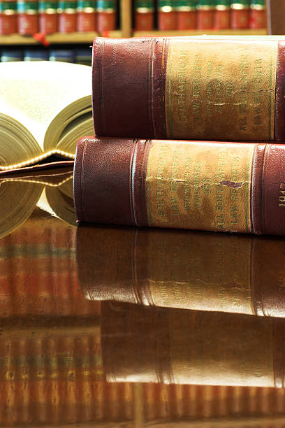 istock Legal books in library lying on a table 95704728