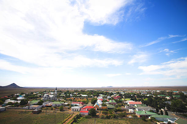 The Karoo town of Prince Albert from a nearby hill Great Karoo South Africa