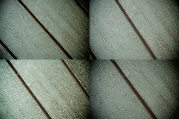 istock Abstract Background texture of wooden decking with parallel planks with gaps 957053010