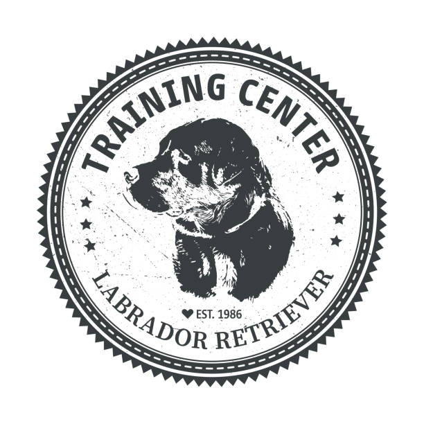 Vintage Dog Badge. Vector illustration.