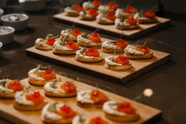 istock Delicious canapes as event dish 957054522