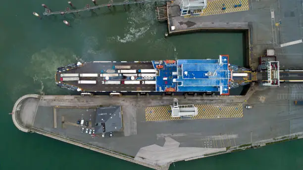 Photo of Aerial photography of a ferry boat in Calais