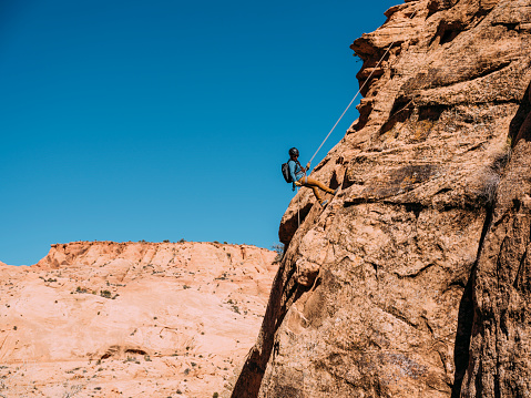 Canyoneering adventurers in Moab, Utah.