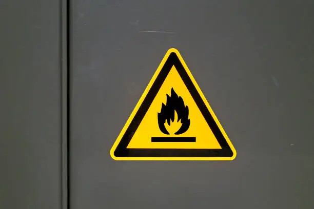 Photo of Caution sign - Flammable