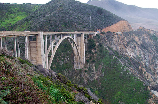 ponte bigsby del big sur in california - bigsby foto e immagini stock