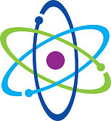 istock Colorful Atom Icon 957068260