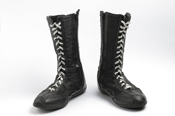 Boxing boots, isolated stock photo