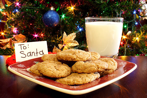 istock Cookies and milk left for Santa at Christmas time 95708269