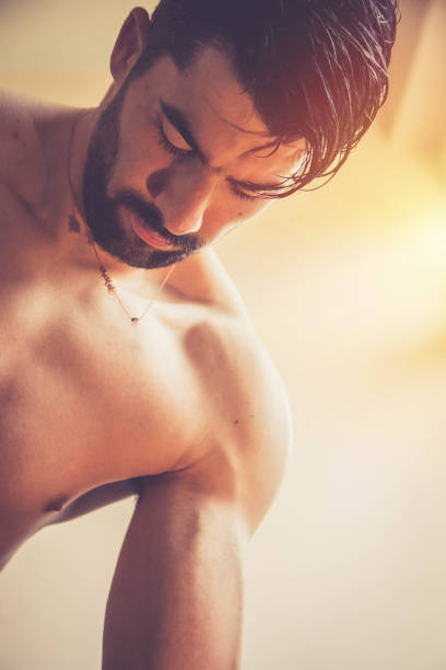 Confident man in the gym