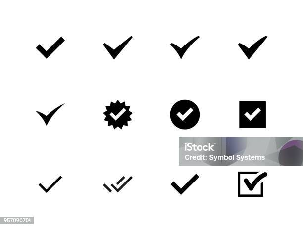 Différentes Tailles De Case À Cocher Icônes Vecteurs libres de droits et plus d'images vectorielles de Doigts en forme de O - Doigts en forme de O, Icône, Accord - Concepts