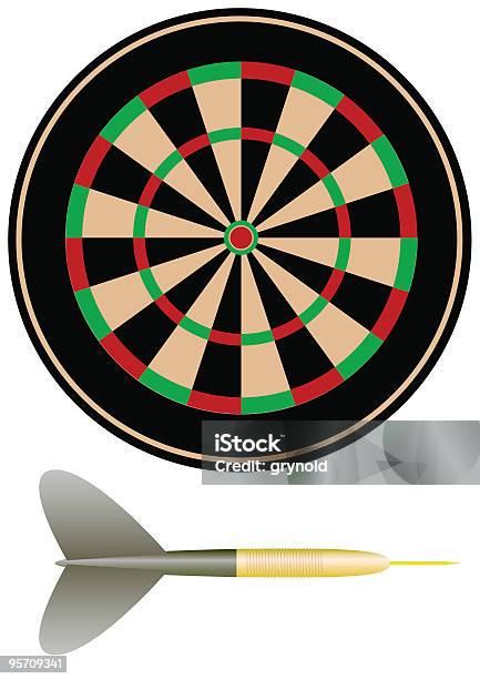 Objects For Darts Stock Illustration - Download Image Now - Accuracy, Aiming, Arrow - Bow and Arrow