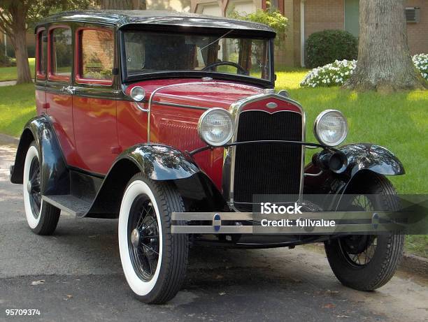 Antique Car Stock Photo - Download Image Now - Ford - Northumberland, Ford - Crossing, Vintage Car