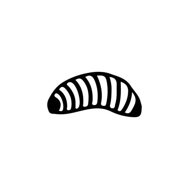 Vector illustration of larva icon. Elements of world of insects icon for concept and web apps. Illustration  icon for website design and development, app development. Premium icon