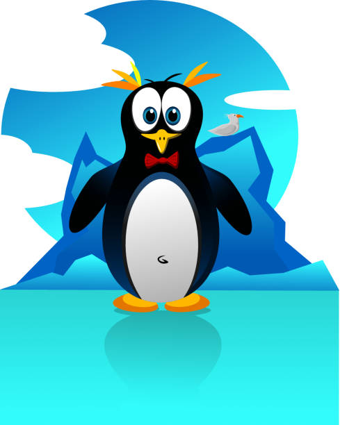 Vector penguin vector art illustration