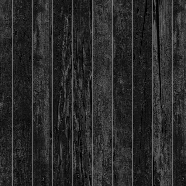 istock Black wood fence background 957095464