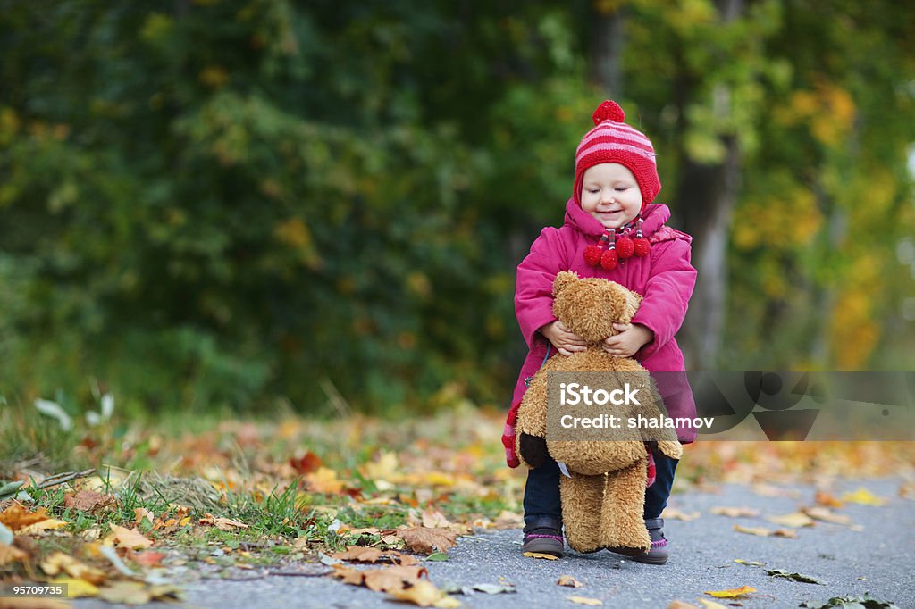 Toddler girl outdoors  Autumn Stock Photo