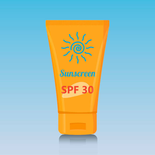 istock Vector illustration of sunscreen in a tube. Protect skin from sunlight. Sunscreen Icons 957099998