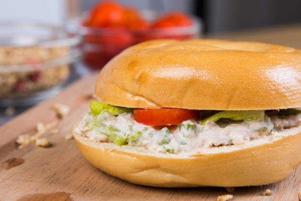 istock tuna tomato celery bagel sandwich 957101420