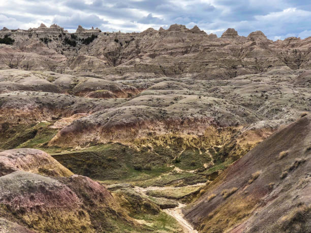 istock Colorful layered mountains at national park 957112906