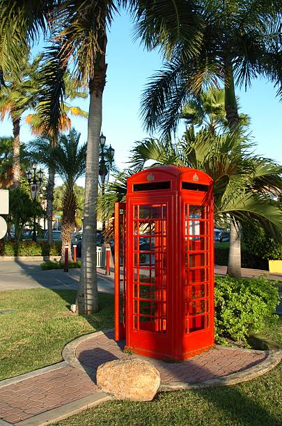 Tropical Phone Booth 2 stock photo