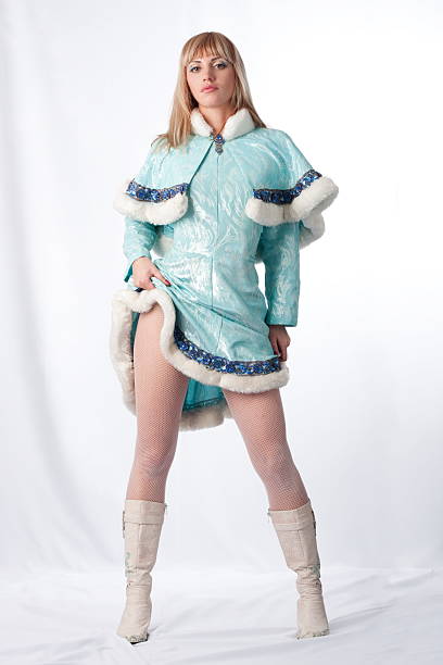 istock Girl dressed as Russian Santa Claus 95712723