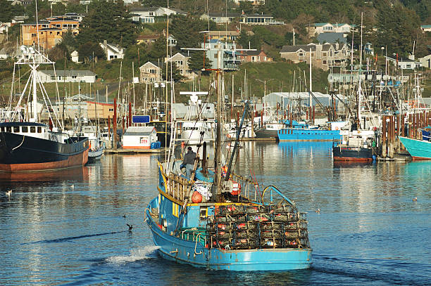 Newport Crabbing Boat stock photo