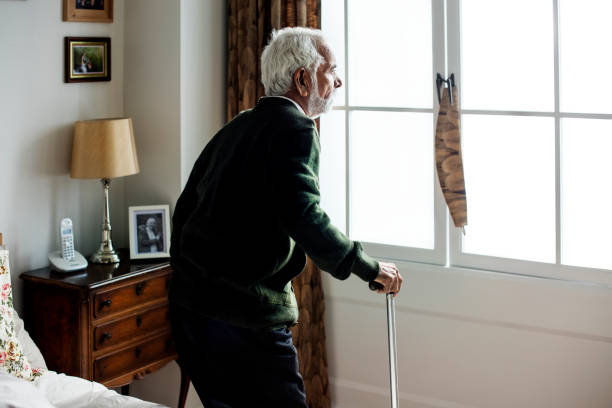 istock An elderly Indian man at the retirement house 957134314