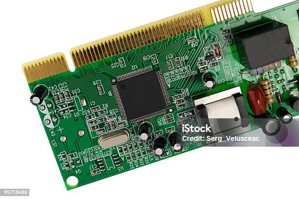 Foto de O Computador E Modem e mais fotos de stock de Bloco - Bloco, Bloco de construção, CPU