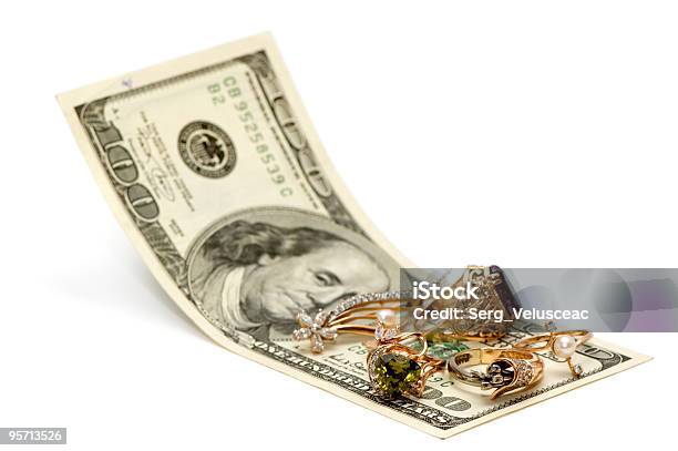 ゴールドの飾りとドル - 100ドル紙幣のストックフォトや画像を多数ご用意 - 100ドル紙幣, アメリカ通貨, カットアウト