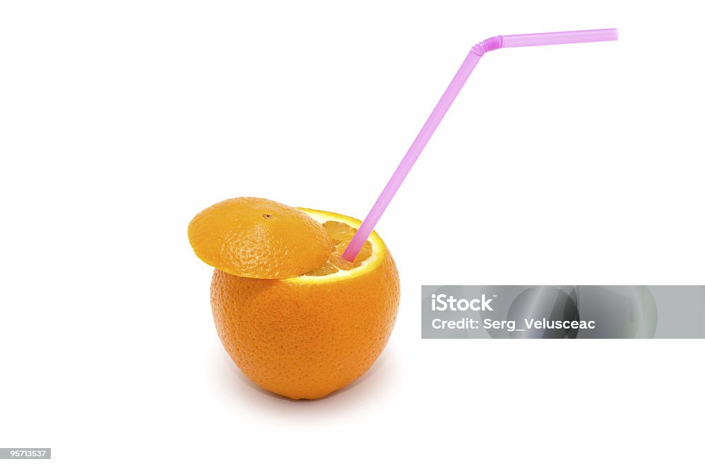 orange and straw  Alcohol - Drink Stock Photo